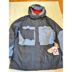 Obermeyer Men's Oberreute Blue‎ Jacket Recco Tech Size XXL  [COPY]